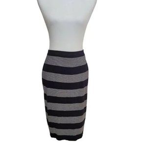 Max Studio Striped Midi Skirt